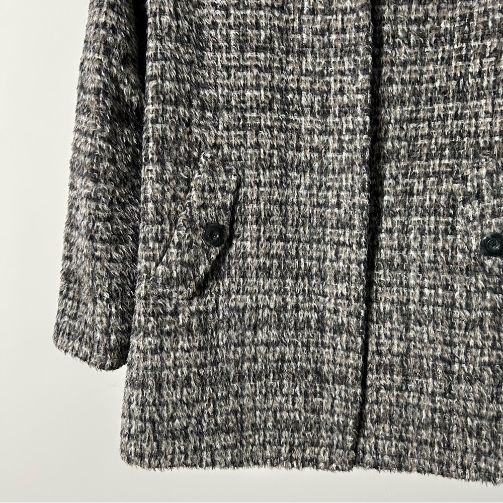 Katherine Kelly Alpaca Wool Blend Tweed Coat Grey Womens 14 - Picture 7 of 9
